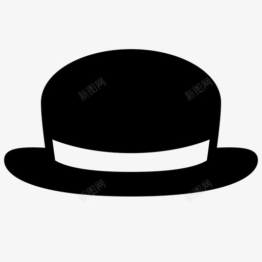 圆顶礼帽配件服装图标svg_新图网 https://ixintu.com 圆顶 帽子 时装 服装 礼帽 配件 雕文