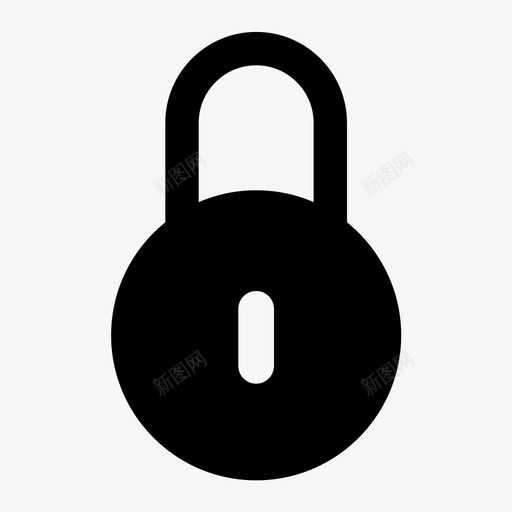 锁svg_新图网 https://ixintu.com 锁 填充 单色 可爱 圆润 扁平