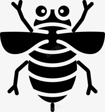 蜜蜂虫子和昆虫2填充图标图标