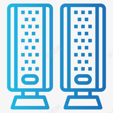 扬声器计算机设备2渐变图标图标