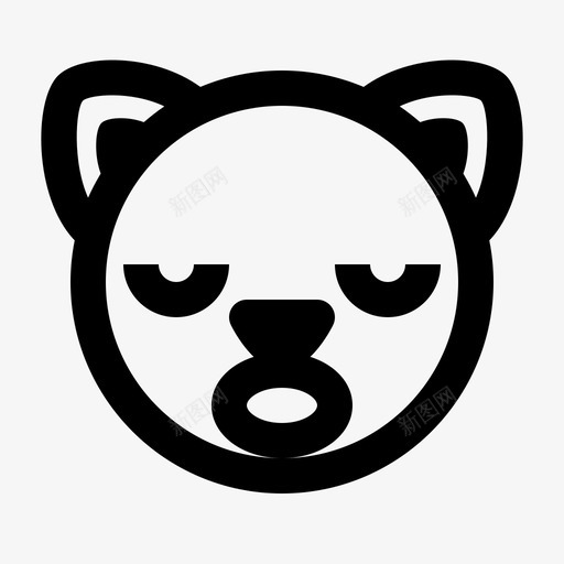 猫表情符号睡眠动物可爱图标svg_新图网 https://ixintu.com 动物 可爱 睡眠 符号 表情