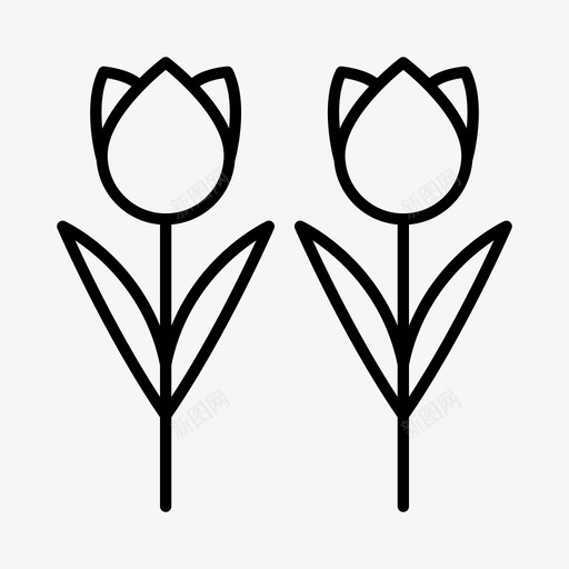 郁金香荷兰欧洲图标svg_新图网 https://ixintu.com 欧洲 花卉 荷兰 郁金香
