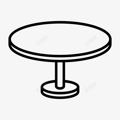 桌子餐桌圆桌图标svg_新图网 https://ixintu.com 圆桌 桌子 餐桌