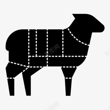 羊肉屠宰肉图标图标