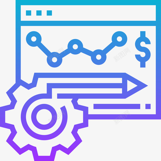 分析会计15梯度图标svg_新图网 https://ixintu.com 会计15 分析 梯度