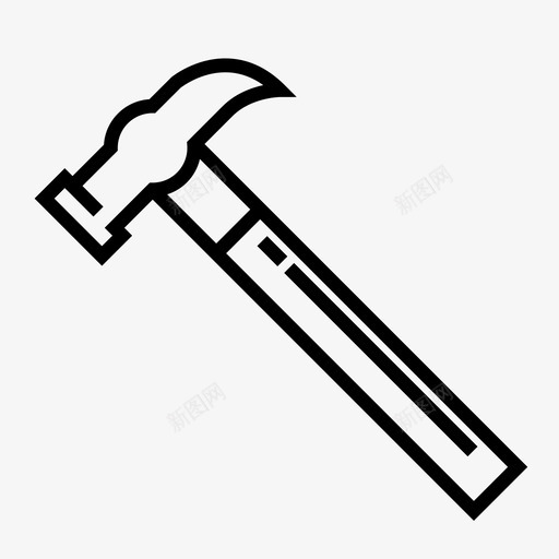 锤子建筑挖掘图标svg_新图网 https://ixintu.com 土木工程 工作 工具 建筑 挖掘 设备 锤子