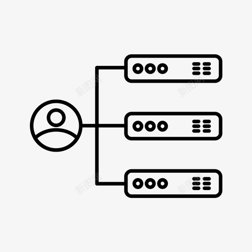 配置文件服务器云网络图标svg_新图网 https://ixintu.com 图标 大纲 服务器 网络 配置文件