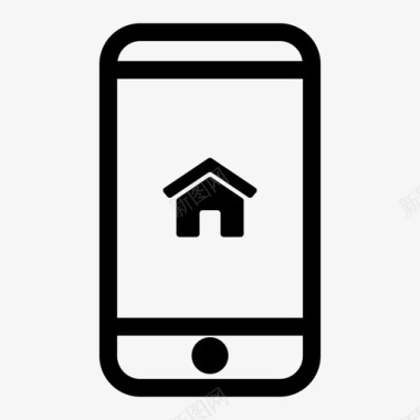 市场应用程序住宅图标图标