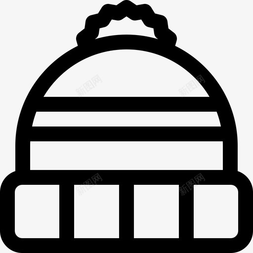 帽子冬季旅行16线性图标svg_新图网 https://ixintu.com 冬季 帽子 旅行 线性