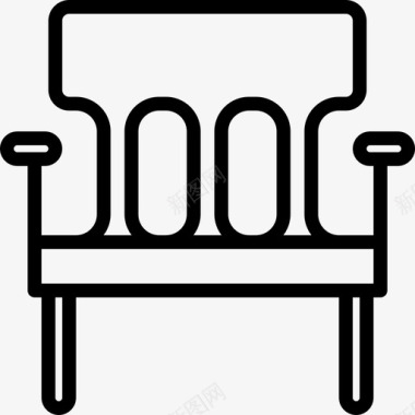 椅子家具126直线型图标图标