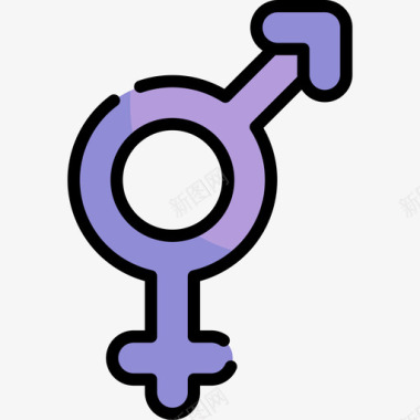 性别世界骄傲日4线性颜色图标图标