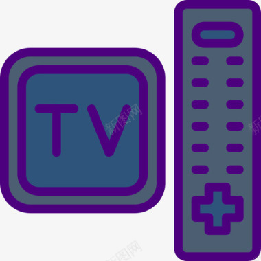 电视盒71技术线性彩色图标图标