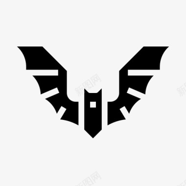 蝙蝠动物苍蝇图标图标