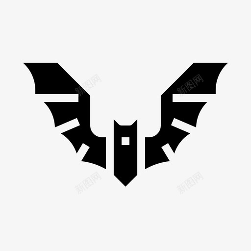 蝙蝠动物苍蝇图标svg_新图网 https://ixintu.com 万圣节 动物 动物实心 苍蝇 蝙蝠