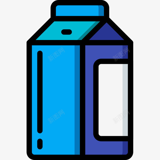牛奶容器5线性颜色图标svg_新图网 https://ixintu.com 容器 牛奶 线性 颜色