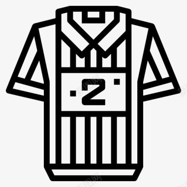 足球运动衫足球77直线型图标图标