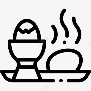 水煮鸡蛋住宿和早餐31直系图标图标
