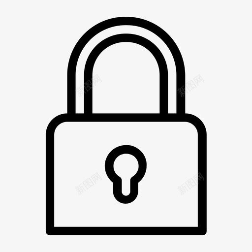 安全标志安全挂锁安全防护图标svg_新图网 https://ixintu.com 安全 安全防护 挂锁 标志