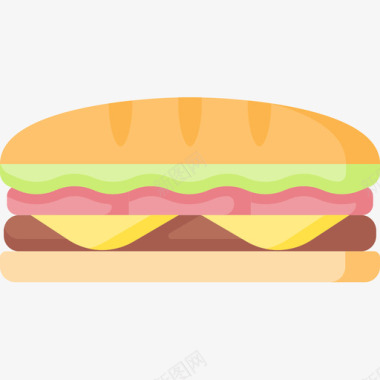 三明治野餐55平的图标图标