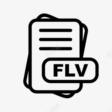flv文件扩展名文件格式文件类型集合图标包图标