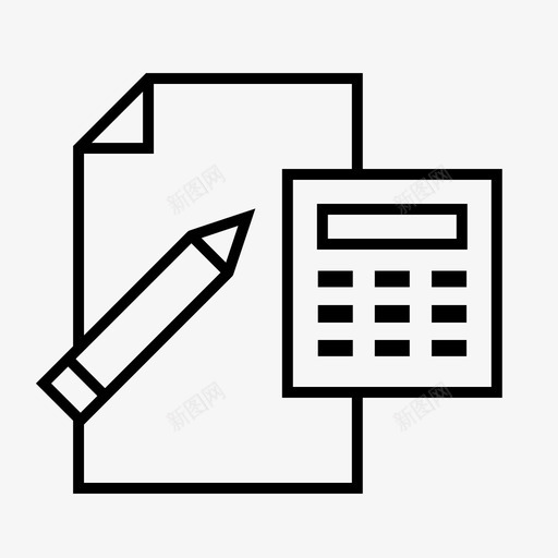 计算账单计算器图标svg_新图网 https://ixintu.com 支付 数学 税收 计算 计算器 账单