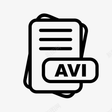 avi文件扩展名文件格式文件类型集合图标包图标