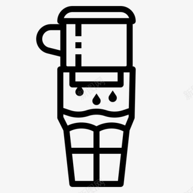 咖啡过滤器咖啡机1线性图标图标