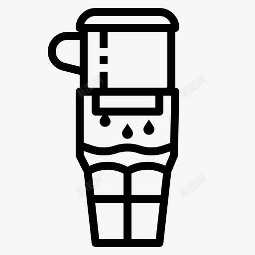 咖啡过滤器咖啡机1线性图标svg_新图网 https://ixintu.com 咖啡机1 咖啡过滤器 线性