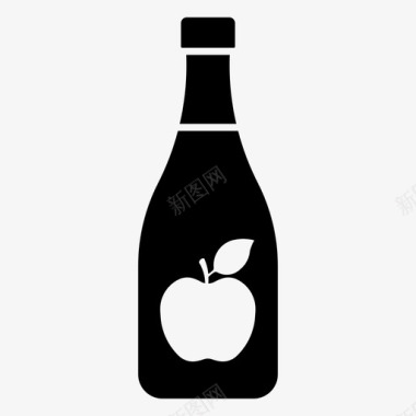 苹果酒苹果工艺图标图标