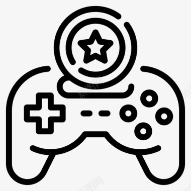 游戏板24视频游戏线性图标图标
