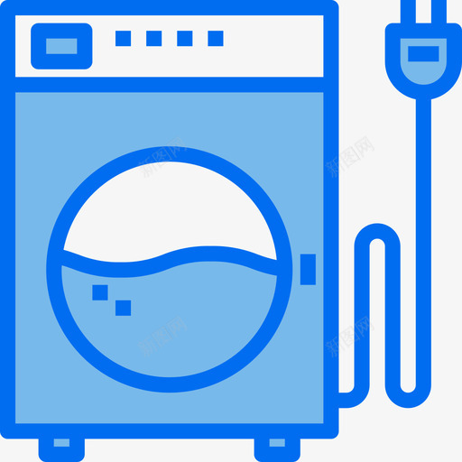 洗衣机家用电器5蓝色图标svg_新图网 https://ixintu.com 家用电器 洗衣机 蓝色