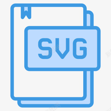 Svg文件类型18蓝色图标图标