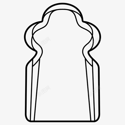 阿拉伯式拱门图标svg_新图网 https://ixintu.com 拱门 阿拉伯