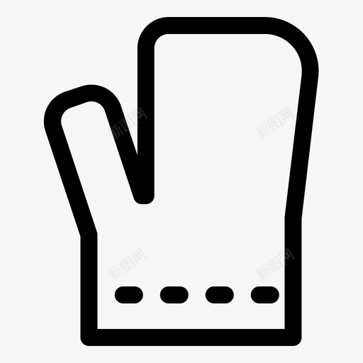 连指手套可爱手套图标svg_新图网 https://ixintu.com 可爱 婴儿轮廓 小孩 手套 连指手套