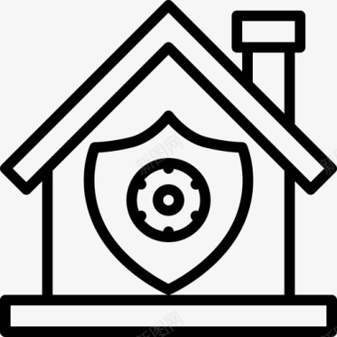 安全房地产204线性图标图标