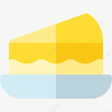 芝士蛋糕甜点和糖果5个平的图标图标