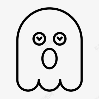 鬼魂嘘声表情符号图标图标