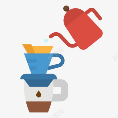 咖啡机咖啡机3扁平图标图标