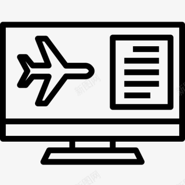 预订机票电脑旅游图标图标