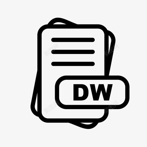dw文件扩展名文件格式文件类型集合图标包svg_新图网 https://ixintu.com dw 图标 扩展名 文件 格式 类型 集合
