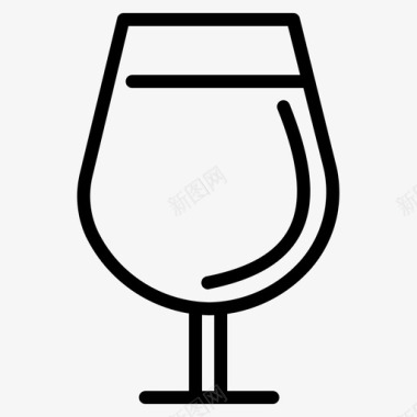 干邑玻璃酒精饮料图标图标