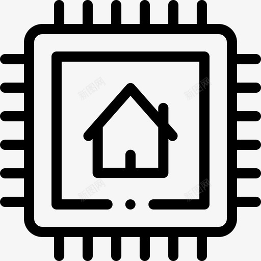 Cpu智能家居64线性图标svg_新图网 https://ixintu.com Cpu 智能家居 线性