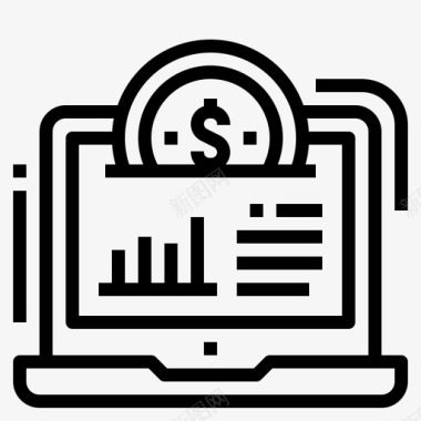 投资企业管理54线性图标图标