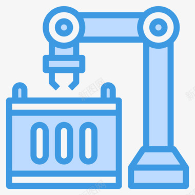 输送机物流和交付12蓝色图标图标