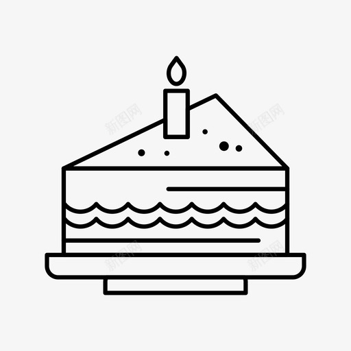 生日快乐蛋糕周年纪念蜡烛图标svg_新图网 https://ixintu.com 周年纪念 庆祝 快乐 生日 蛋糕 蜡烛 食物