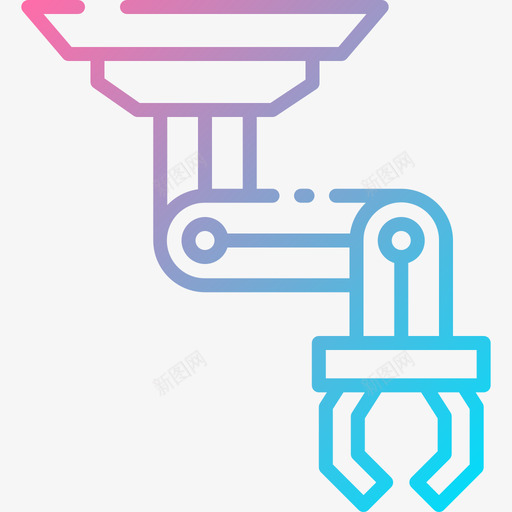 机械臂技术97梯度图标svg_新图网 https://ixintu.com 技术 机械 梯度