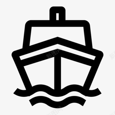 船巡航航运图标图标