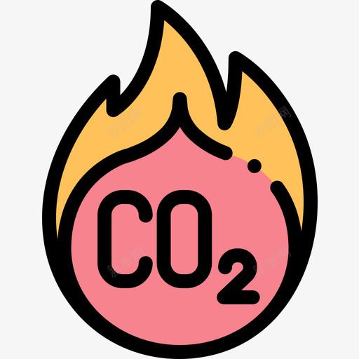 二氧化碳工业68线性颜色图标svg_新图网 https://ixintu.com 二氧化碳 工业 线性 颜色
