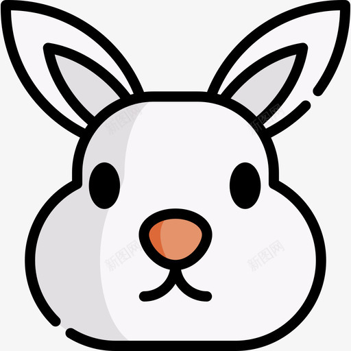 兔子野生动物41线形颜色图标svg_新图网 https://ixintu.com 兔子 线形 野生动物 颜色