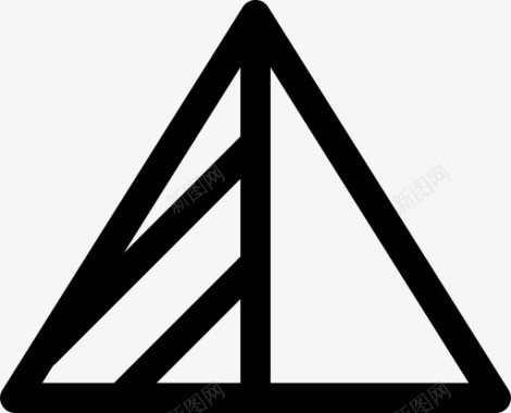 三角形几何半图标图标